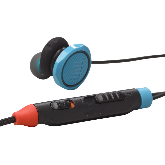 JBL Quantum 50N - Blue & Red - Wired in-ear gaming headset with volume slider and mic mute - Detailshot 4 image number null